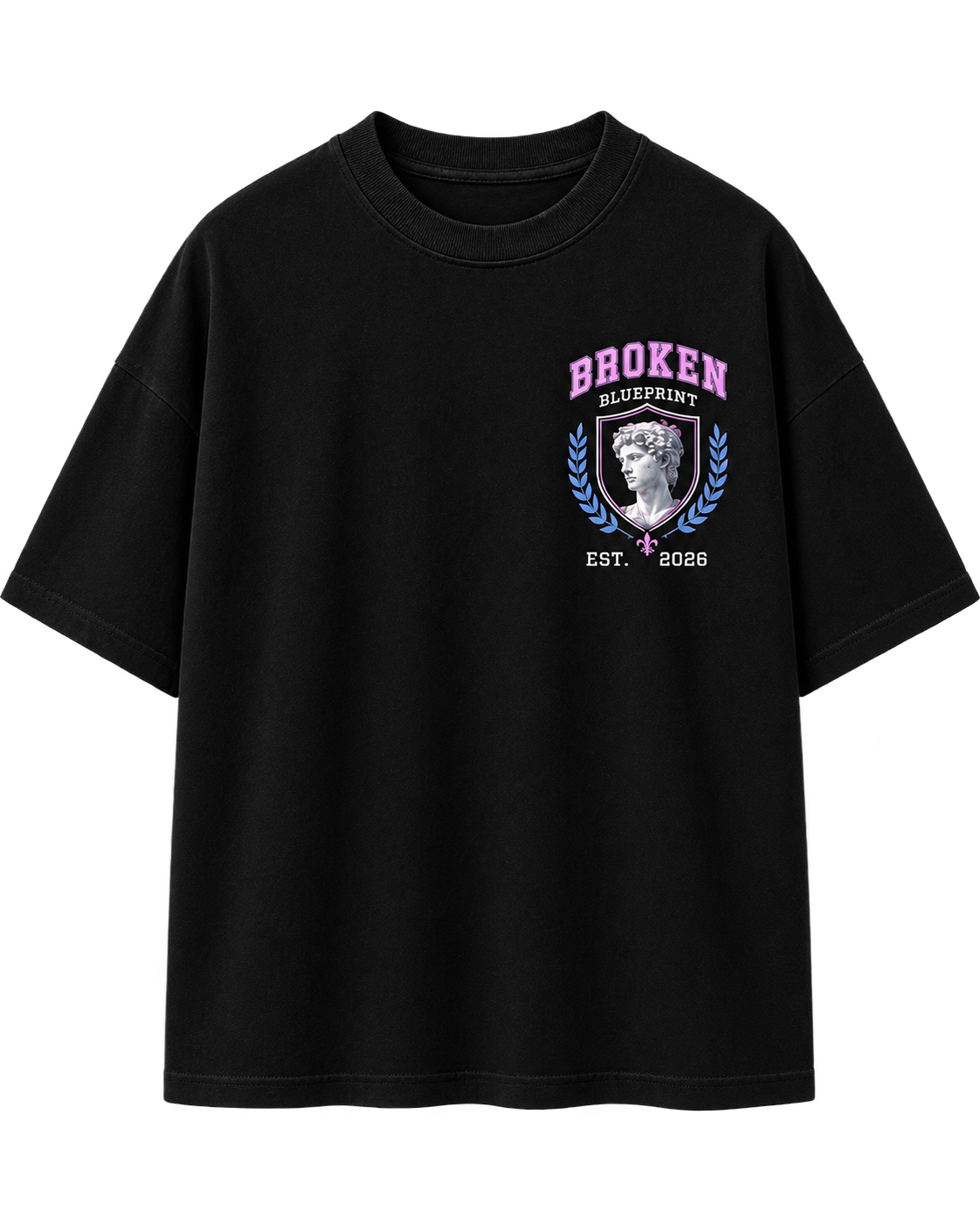 Broken Blueprint Varsity Graphic Tee