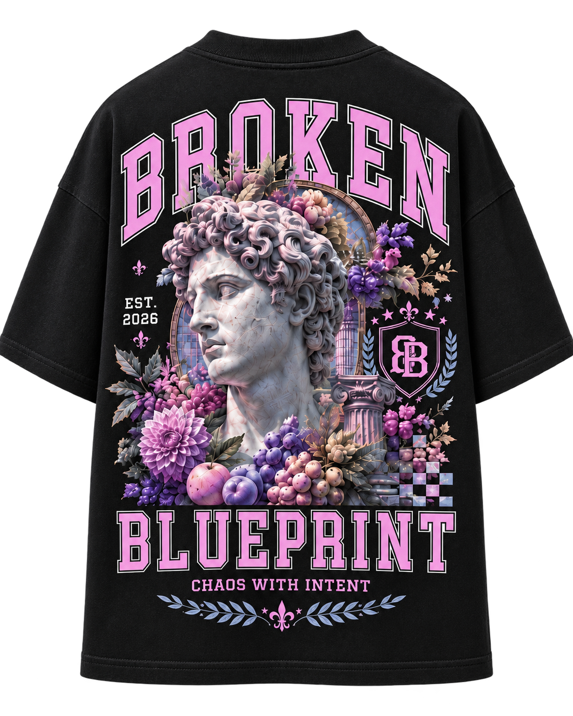 Broken Blueprint Varsity Graphic Tee