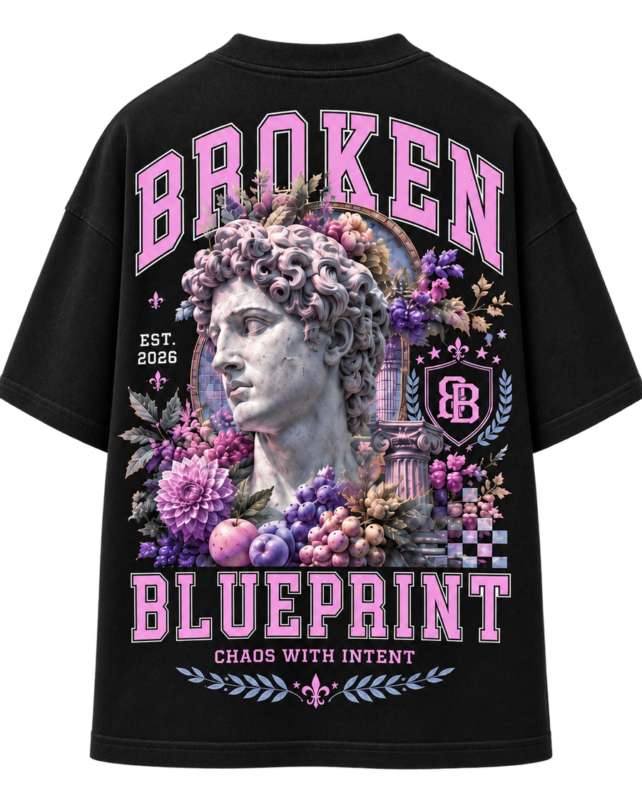 Broken Blueprint Varsity Graphic Tee