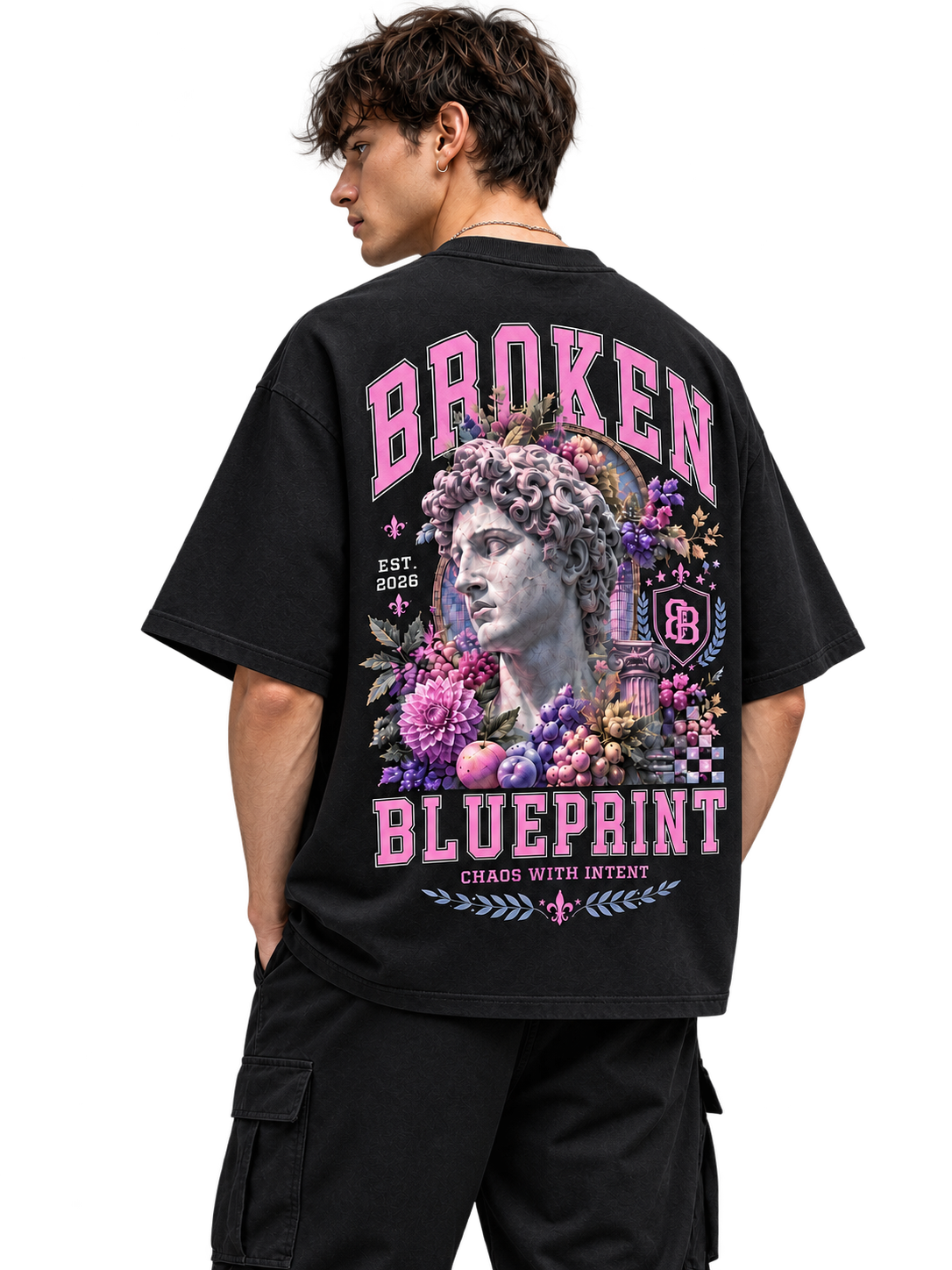 Broken Blueprint Varsity Graphic Tee